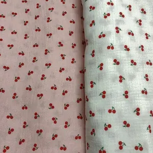 Adorable colors cherry style print cotton fabric for baby clothing