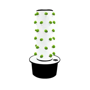 Smart low cost hydroponic equipment grow systems poly carbonate greenhouse vertical tower garden for sale