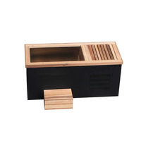 Baignoire à glace portable avec refroidisseur – Baignoire rectangulaire moderne à double usage (chaud et froid) en bois, très vendue