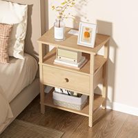Étagère de rangement moderne à 3 niveaux, écologique, durable, en bois, non pliable, avec tiroirs, multifonctionnelle pour salon, petits espaces