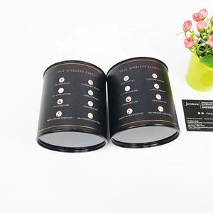 Custom Wireless Bluetooth Earbuds Cardboard Tube Packaging with Metal Lids Paper Cylinder Box Smart <b>Watch</b> Paper Tube - Product Image 6