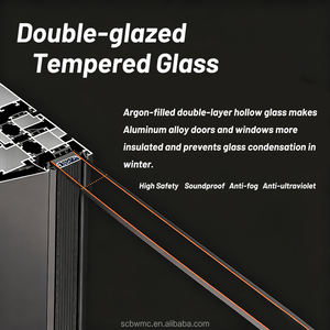 Nouvelles fenêtres à battants simples en aluminium à rupture de pont thermique, à <span class=keywords><strong>double</strong></span> <span class=keywords><strong>vitrage</strong></span> personnalisé, à <span class=keywords><strong>prix</strong></span> bas, modernes, pour maison - Product Image 2