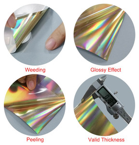 Vente en gros de rouleaux de vinyle de transfert de chaleur holographique PET à couleur changeante en <span class=keywords><strong>PVC</strong></span> PU pour vêtements chaussures tissus haute température - Product Image 6