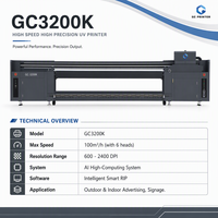 Impresora Industrial de Alta Velocidad y Precisión GC3200K, 100m2/h, con Sistema de Computación con IA para Impresión de Señalización Publicitaria