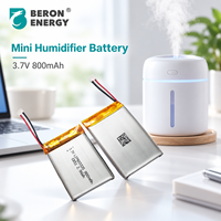 OEM ODM Baterai Lithium Ion 3.7V 800mAh Paket Baterai Lithium Polymer untuk Mini Humidifier Pembuat Kabut Portabel Perangkat Nirkabel