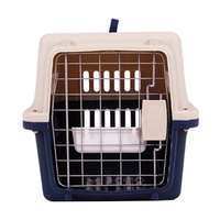 Cage de transport pour animaux de compagnie en plastique de luxe, grande taille, avec roues, haute et robuste, pour chiens, transport extérieur et aérien, vente en gros
