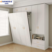 Offre Spéciale : Mécanisme de Lit Mural Pliant Moderne en Bois Robuste, Gain de Place, Rangement Intégré, Ignifuge, Étanche, Garantie 5 Ans, Compact