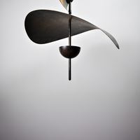 Luminaire suspendu LED en cuivre sculptural artistique moderne personnalisé pour salon, villa, escalier, décoration de la maison