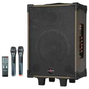 12" 80W Bluetooth Portable <b>Speaker</b> With SD <b>USB</b> Rechargeable Trolley For Outdoor Events - Product Image 1