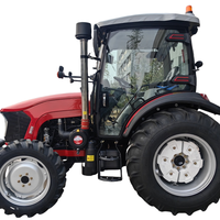 Tractores agrícolas de 50cv 55cv y 60cv, 4WD, 4x4 tractores agrícolas equipados con remolques rototilleras y sembradoras