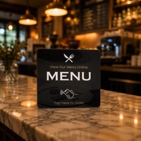 Autocollant NFC en acrylique adhésif étanche de 10 cm, carte NFC programmable, étiquette NFC pour menu de restaurant, personnalisable OEM ODM