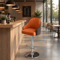Tabouret de bar pivotant moderne en cuir, réglable en hauteur, pour hôtel, salon, chambre, ferme, bar à domicile et usage extérieur
