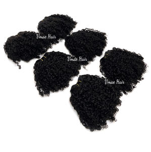 אפר גס בורמזי מעובי קצה קינקי מתולתל 27 קטן טבעי קינקי אפר תלתלים שיער וופט גל ג 'רי מתולתל צלול שיער אנושי - Product Image 6