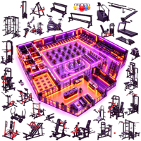 Club de gym 320 ㎡   Solution de projet clé en main : ensemble complet d'équipements de musculation pour les centres de fitness en chaîne qui prévoient de s'ouvrir
