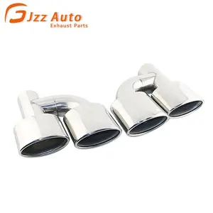 JZZ Stainless steel style muffler exhaust end pipes oval dual exhaust tips for W211 W204 W205 C63