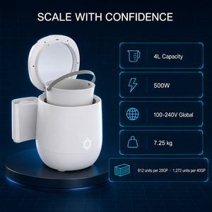 Broyeur de déchets alimentaires domestique intelligent à une touche, chambre de broyage en acier inoxydable, moteur 0,5 CV, pression d'un seul bouton pour - Product Image 3