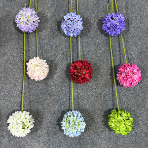 Fleurs artificielles en soie, bouquet de fleurs de ciboulette, décoration de mariage et de maison, boules d'oignon réalistes moulées par injection XMR - Product Image 2