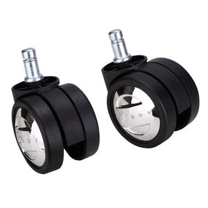 Ruedas giratorias de nylon silenciosas y ecológicas de 2.5 pulgadas (60 mm) con vástago de acero ajustable para silla de oficina y muebles de sala de estar - Product Image 6