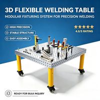Table de soudage modulaire flexible 3D disponible en OEM, plateforme de soudage à haute planéité pour le traitement de tous types d'objets métalliques