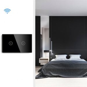 118mm US <span class=keywords><strong>de</strong></span> vidrio Tuya <span class=keywords><strong>inteligente</strong></span> EE. UU. Wifi controlado enchufe 2 interruptor <span class=keywords><strong>inteligente</strong></span> Compatible con Alexa <span class=keywords><strong>de</strong></span> <span class=keywords><strong>Google</strong></span> - Product Image 3
