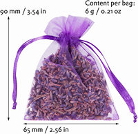 Sachet de fleurs séchées, Sachet personnalisé en usine, 50 pièces, 6 grammes de lavande