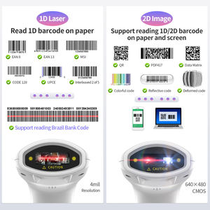 Lecteur de codes-barres Xincode, usine chinoise, scanner de codes-barres 2D 1D portable sans fil Bluetooth, lecteur de codes QR pour l'inventaire des supermarchés - Product Image 4