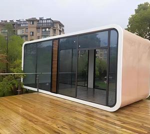 Suite esquinera Prefab Apple Cabin Habitación de hotel con balcón privado y <span class=keywords><strong>vistas</strong></span> impresionantes para Resort de lujo y Mountain Lodge - Product Image 6