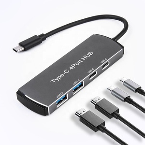 Bộ Chuyển Đổi Đa Năng 4 Trong 1 Bằng Nhôm Bán Sỉ Từ Nhà Máy Hub <span class=keywords><strong>USB</strong></span> 3.1 Loại C Cho Máy Tính Mac Pro <span class=keywords><strong>iPad</strong></span> - Product Image 1