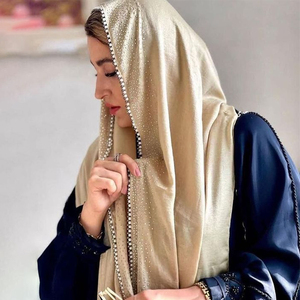 <strong>Fashion</strong> Hot Drilling <strong>Turban</strong> Diamond Pearl Scarf Premium Muslim Bubble <strong>Hijab</strong> Scarfs - Product Image 2