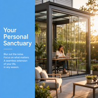 Pergola moderne en aluminium à profil mince, gazebo d'extérieur avec guirlandes solaires pour jardin et terrasse