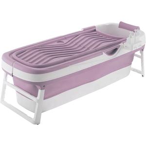 Baignoire autoportante compacte portable pour la maison longue douche pliable avec couvercle adulte trempage sueur sauna matière plastique - Product Image 1