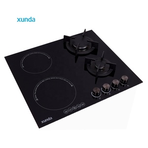 Xunda - Estufa <span class=keywords><strong>de</strong></span> Cocina Eléctrica <span class=keywords><strong>de</strong></span> 4 Quemadores, 2 <span class=keywords><strong>Placas</strong></span> Eléctricas y 2 <span class=keywords><strong>de</strong></span> <span class=keywords><strong>Gas</strong></span>, Ahorradora <span class=keywords><strong>de</strong></span> Energía - Product Image 4