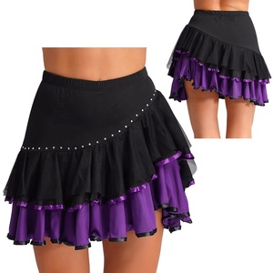 Faldas de baile latino <span class=keywords><strong>para</strong></span> mujer Falda con volantes con pantalones cortos integrados <span class=keywords><strong>para</strong></span> Cha-Cha <span class=keywords><strong>Tango</strong></span> Dance Party Theme Stage Performance Competition - Product Image 5