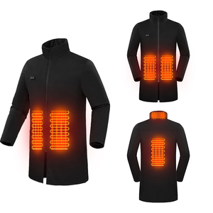 Electric Far Infrared Carbon Men Long <strong>Heated</strong> Windbreaker Winter <strong>Jacket</strong> With Battery for Hiking Outdoor Work Ski - Product Image 2