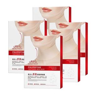 Masque de cou en coton à base de plantes OEM avec hexapeptides pour les soins de la peau en V raffermissant anti-rides - Product Image 1