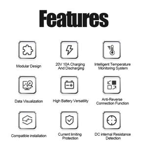 8-Kanal DT2010 Pro 20V 10A Lade-und Entlade tester für integrierte Kapazität für Blei-Säure-Ni-MH-Lithium batterien - Product Image 5