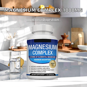 Suplemento de <span class=keywords><strong>Magnesio</strong></span> Complejo de 1000 mg, Fácil Absorción, Glicinato de <span class=keywords><strong>Magnesio</strong></span>, Citrato, Malato y <span class=keywords><strong>Taurato</strong></span>, Producto Mineral Quelado - Product Image 2