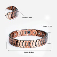 Bracelet en cuivre à ions négatifs pour la santé, thérapie magnétique, bijoux fantaisie en gros, cadeau promotionnel