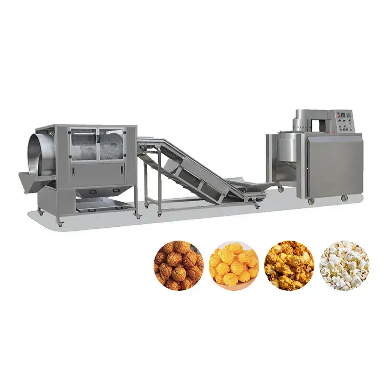 Popcorn-Herstellungs maschine mit verschiedenen Geschmacks richtungen Hoch automatische Popcorn-Produktions linie für die Industrie