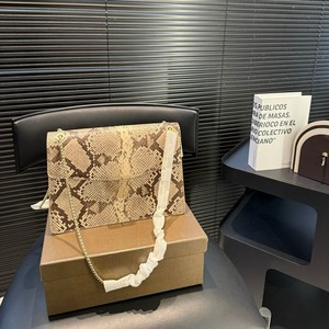 Snakeskin Pattern Women's Shoulder Bag Horizontal <b>Square</b> Single Strap Zipper Closure Fashion Everyday Use Spring 2026 - Product Image 2