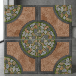 Dalles de stationnement en porcelaine antidérapantes robustes 16x16 pouces, design solide, aspect brique, pour revêtements de sol extérieurs modernes d'hôtels - Product Image 6