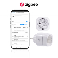 Bilihondim EU Mini Zigbee Prise Intelligente avec Variateur et Compteur de Consommation 1 Canal 200W Max Compatible Google Assistant Garantie 1 An