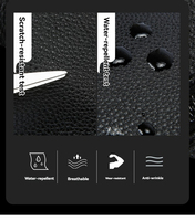 Sac bandoulière messager en PU pour hommes d'affaires, multi-compartiments, double fermeture éclair, imperméable et léger