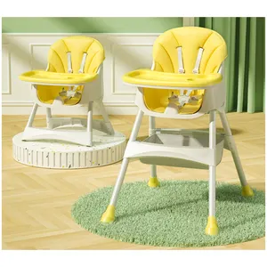 저렴한 아기 높은 먹이 의자 다기능 휴대용 2 1 플라스틱 먹이 아기 높은 의자