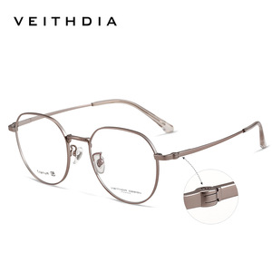 Veithdia Full Rim Titanium Eyeglasses <b>Frame</b> Geometric Minimalist Design Unisex Blue Light Protection Anti Uv - Product Image 5