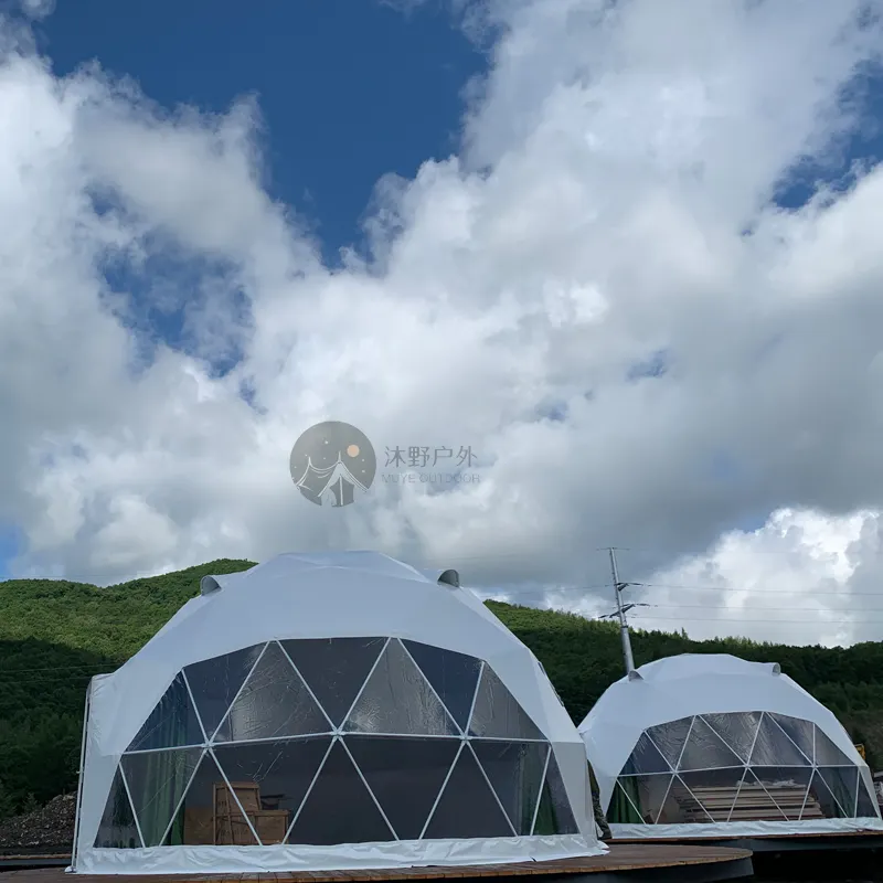 Inverno Igloo Dome tenda Natural Feeling Glamping Tenda De Luxo Quadro De Aço