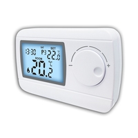 Termostato Inalámbrico RF Programable con Botón Giratorio de 230V para Calefacción por Suelo Radiante, para Sistemas HVAC