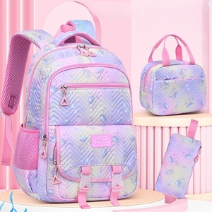 3pcs Girls Boys Waterproof Student <strong>Backpack</strong> Set Middle School Waterproof School <strong>Bags</strong> with <strong>Lunch</strong> <strong>Bag</strong> Pencil case for Students - Product Image 1