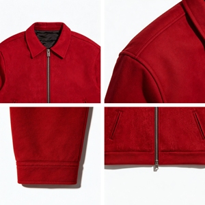 Veste de travail en toile de canard épaisse délavée personnalisée 14oz, style vintage, zippée, pour homme, type Detroit, pour charpentier, en denim - Product Image 3