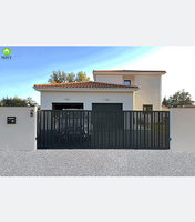 Belle conception maisons moteur automatique portes coulissantes en aluminium porte de jardin de cour